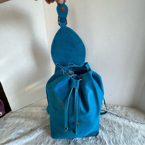 El Market Colombia Small Blue Leather Back Pack main image 7